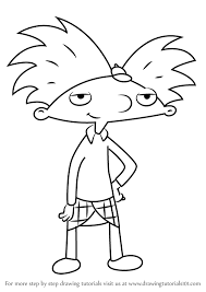 Hey arnold coloring pages coloring home. Learn How To Draw Arnold Shortman From Hey Arnold Hey Arnold Step By Step Dra Cartoon Coloring Pages Drawing Cartoon Characters Disney Character Drawings