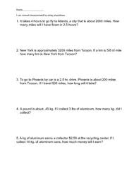 Practise grade 5 math with fun games Converting Measurement Using Proportions Worksheet By Kristin Breinlinger