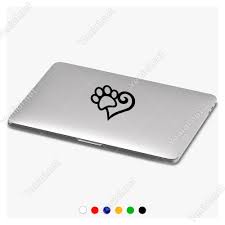 Kalp Ve Kedi Kopek Pati Ayak Izi Susleme Sticker