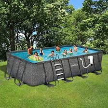 Summer Waves Elite Rectangular Metal Frame Pool Package Household Swim Holiday Pools Hottubs Trends Summer Waves In Ground Pools Pool