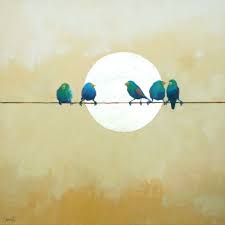Easy Birds On A Wire Painting Birds On A Wire I Ve Thought Of Doing This Before Birds Painting Bird Drawings Art Painting