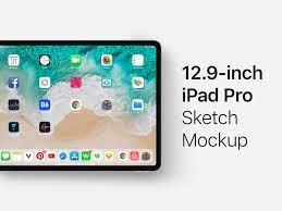 12 9 Inch Ipad Pro 2018 Sketch Mockup Free Download Ipad Pro Ipad Mockup Free Download