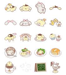Pompompurin Cafe Kawaii Stickers Cute Stickers Anime Book