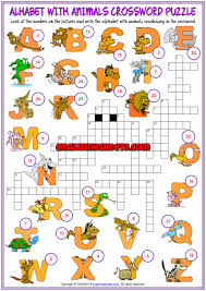 Choose any puzzle link to view and print the puzzle. Alphabet With Animals Esl Crossword Puzzle Worksheet