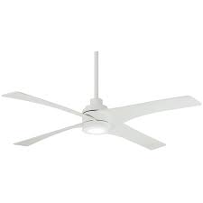 Minkaaire Swept 56 4 Blade Indoor Ceiling Fan With Integrated Led Light Full F Flat White Fans Ceiling Fans Indoor Ceiling Fans Ceiling Fan Ceiling Fan With Remote White Ceiling Fan