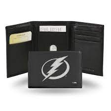 Tampa Bay Lightning Embroidered Trifold Trifold Wallet Genuine Leather Wallets Tampa Bay Lightning