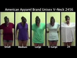 sizing for american apparel unisex v neck shirt 2456 youtube