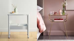 Italian modern round small corner table leather luxury marble bed side table nightstands. 13 Small Bedside Tables For Tiny Bedrooms Best Nightstands For Small Spaces