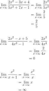Semoga dapat membantu para pembaca sekalian, ya! Limit Fungsi Aljabar Tak Terhingga