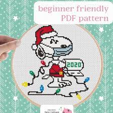 This shopping feature will continue to load items when the enter key is pressed. Snoopy Cross Stitch Pattern Snoopy Christmas Decor Snoopy Etsy Christmas Cross Stitch Santa Cross Stitch Cross Stitch