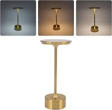 DAUERHAFT LED Table Lamp, USB C Aluminum Shell Cordless Bedside Lamp  Portable for Bedroom(Gold) : Amazon.co.uk: Lighting