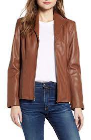 Cole Haan Lambskin Leather Jacket Nordstrom Best Leather Jackets Brown Leather Bomber Jacket Leather Jacket Style