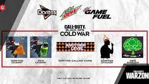 How To Redeem Call Of Duty Mountain Dew And Doritos Cosmetics For Cold War And Warzone