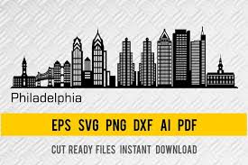 City silhouette vector cutting file. Philadelphia City Skyline Svg State Pennsylvania Cut File 1092380 Cut Files Design Bundles