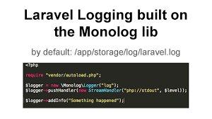 The 12 factor app states that applications should not concern themselves with storing their log stream. 12 Factor Apps Using Laravel And Php Speaker Deck