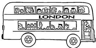 Its London Double Decker School Bus Coloring Page Kids Play Color