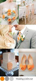 Orange Grey And Cream Wedding Color Inspiration Cream Wedding Colors Orange Grey Wedding Wedding Color Inspiration