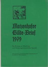 Warum eine allgemeine briefvorlage privat und geschäftlich vorteilhaft ist. Matzenhofer Gilde Brief 1979 Buch Gebraucht Kaufen A01hj8cs01zza