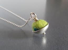 Felted Wool And Sterling Silver Essential Oil Pendant By Quiet Time Jewelry Essential Oil Jewelry Felt Jewelry Essential Oil Necklaces