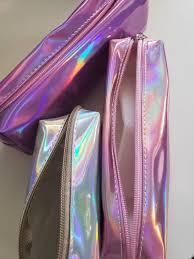 Holographic Pen Bag Cosmetic Bag Stationery Planner Etsy In 2020 Cool Pencil Cases Cute Pencil Case Cosmetic Bag
