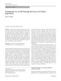 Emerging counseling practitioners face a diversity of challenges on the outline of a reflective essay should be as follows: Pdf Teaching The Use Of Self Through The Process Of Clinical Supervision