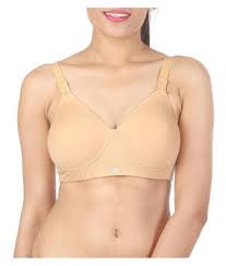 Trylo Cotton Lycra T Shirt Bra Beige