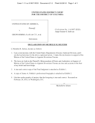 Along with the declaration, the statement also includes the writer's name and the date. 2