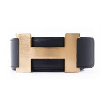 Hermes Constance Black Dark Brown H Buckle Reversible Belt