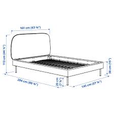 Vadheim Upholstered Bed Frame Gunnared Light Green Ikea Upholstered Bed Frame Upholstered Beds Bed Frame
