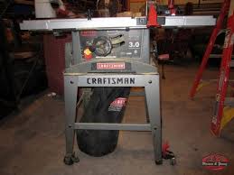 Craftsman 3hp Table Saw Online Only Auction Ending Ending Thursday March 13 2014 Craftsman Auction Outdoor Decor