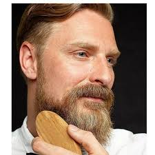Cheveux de Sanglier Hommes Poils Dur Rond Bois Poignée Barbe Moustache  Stylling Brosse Outil