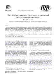 There is not very much difference between a relationship manager and a customer manager, although high tech or information companies have a tendency of using the title of. Pdf The Role Of Communication Competencies In International Business Relationship Development