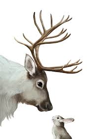 Iphone Xs Max Case Reindeer And Rabbit By Laura Graves Reindeer Drawing Winter Drawings Animal Drawings