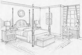 Bedroom Sketch Dream House Drawing Interior Design Sketches Bedroom Drawing