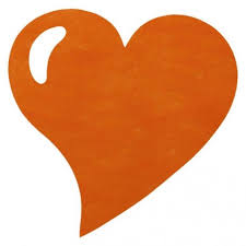 Le coeur comprend quatre cavités. Set De Table Coeur Orange Intisse Les 50 Set De Table Orange