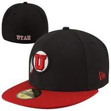 New Era Utah Utes Two Tone 59fifty Fitted Hat Black Crimson Utah Utes Fitted Hats New Era