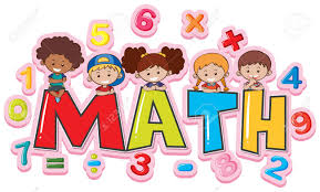 Font Design For Word Math With Happy Kids Illustration Royalty ...