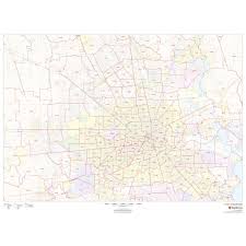 Zip codes are largely responsible for the automation of the united states post office's mail handling. Houston Texas Zip Codes The Map Shop