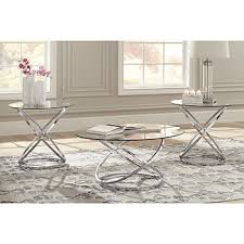 Its solid wood tops and strong metal legs make a statement in your living space. Signature Design By Ashley 3 Piece Hollynyx Coffee Table Set Jcpenney Color Chrome Finish
