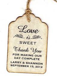 Wedding Thank You Favor Tags Personalized Love Is Sweet Hang Tag Labels Bridal Shower Engagement Party Tags Vintage Rustic 50 Tags Sweet Wedding Favors Wedding Favor Gift Tags Trendy Wedding Favors