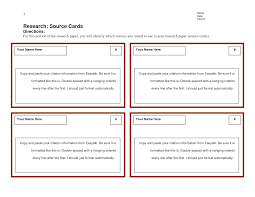 What do you put on a source card? Source Card For Research Paper Format