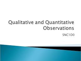 Day 2 Qualitative And Quantitative Observations | PPT