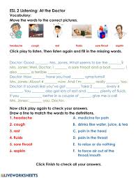 He had all the normal childhood illnesses. Illnesses And Health Problems Online Worksheet For High Beginner You Can Do The Exercises Onli In 2021 Life Skills Classroom Doctor English As A Second Language Esl