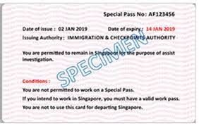 Employment pass can only be cancelled by the employer stated in the work pass by the application of a c.o.m. Ica Special Pass Card