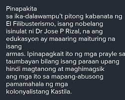 Batid niya na sila ay hindi nais na makalaya mula sa kamangmangan. Kabuluhan Ng Edukasyon Sa El Filibusterismo Brainly Ph