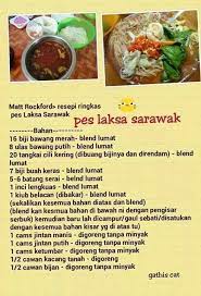 Pes Laksa Sarawak Homemade Spices Cooking Recipes Laksa