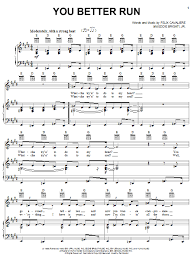 You better run bonnie the little boy blues. Pat Benatar You Better Run Sheet Music Download Pdf Score 53840