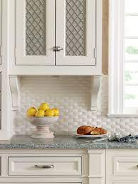 Before you install a backsplash, try walking tiles up a wall to make sure you aren't left with a thin sliver where the tile meets cabinetry. Basket Weave Backsplash Houzz