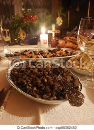 Yes, it is a meatless meal, which begins by passing oplatek. Traditional Food Served For Christmas Eve Traditional Christmas Eve Food Served For Christmas Eve Supper Canstock