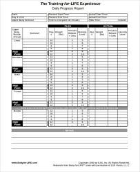 Body For Life Workout Template Workout Sheets Body For Life Workout Printable Workouts